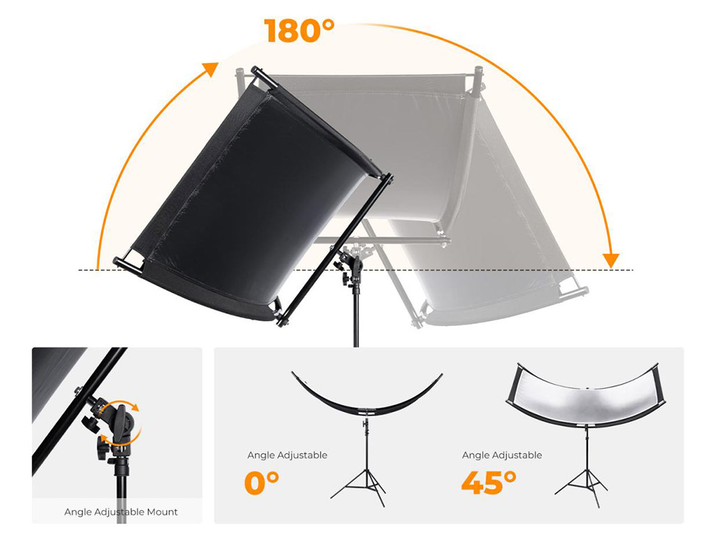 K&F Concept 60x180 Kavisli Reflektör (KF18.0012)
